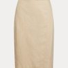 Faldas cruzadas de lino Ralph Lauren beige para mujer Faldas cruzadas de lino Ralph Lauren beige para mujer
