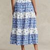 Faldas de algodón con capas y estampado floral de Ralph Lauren para mujer en color azul Faldas de algodón con capas y estampado floral de Ralph Lauren para mujer en color azul