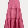 Faldas de algodón Ralph Lauren con corte A y capas en color fucsia para mujer Faldas de algodón Ralph Lauren con corte A y capas en color fucsia para mujer