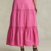 Faldas de algodón Ralph Lauren con corte A y capas en color fucsia para mujer Faldas de algodón Ralph Lauren con corte A y capas en color fucsia para mujer