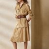 Faldas de ante de cordero Aryiana de Ralph Lauren para mujer en color caqui