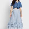 Faldas de cintura alta con volantes de Ralph Lauren para mujer en azul Faldas de cintura alta con volantes de Ralph Lauren para mujer en azul