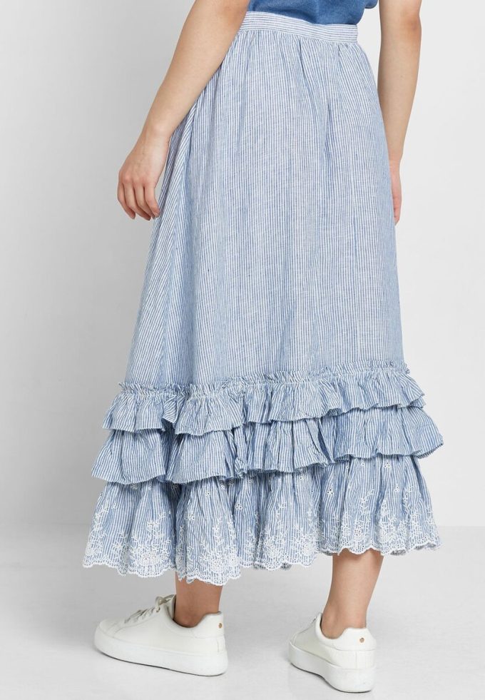Faldas de cintura alta con volantes de Ralph Lauren para mujer en azul Faldas de cintura alta con volantes de Ralph Lauren para mujer en azul