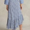 Faldas de crepé con volantes y estampado floral de Ralph Lauren para mujer en azul Faldas de crepé con volantes y estampado floral de Ralph Lauren para mujer en azul