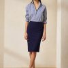 Faldas de crepé de lana elástica Cindy de Ralph Lauren para mujer en azul marino Faldas de crepé de lana elástica Cindy de Ralph Lauren para mujer en azul marino
