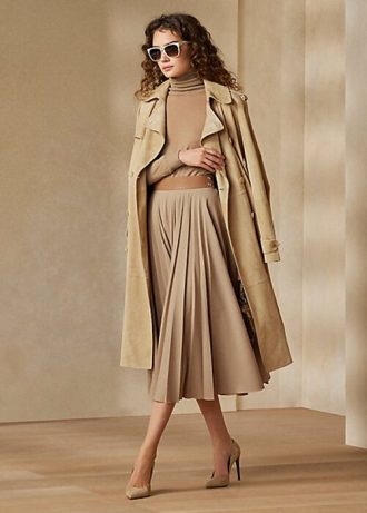 Faldas de franela elástica Witley de Ralph Lauren en beige para mujer Faldas de franela elástica Witley de Ralph Lauren en beige para mujer