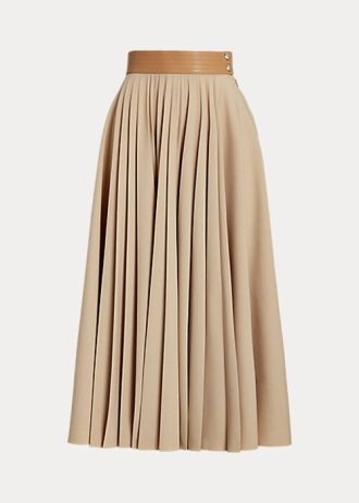 Faldas de franela elástica Witley de Ralph Lauren en beige para mujer Faldas de franela elástica Witley de Ralph Lauren en beige para mujer