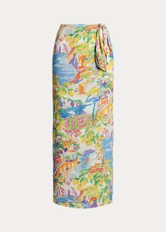 Faldas de gasa de lino con estampado Danyelle de Ralph Lauren para mujer en multicolor Faldas de gasa de lino con estampado Danyelle de Ralph Lauren para mujer en multicolor