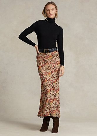 Faldas de georgette arrugadas con flores de Ralph Lauren para mujer Faldas de georgette arrugadas con flores de Ralph Lauren para mujer