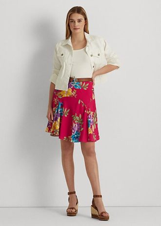 Faldas de georgette con estampado floral multicolor de Ralph Lauren para mujer Faldas de georgette con estampado floral multicolor de Ralph Lauren para mujer