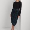 Faldas de georgette con hebillas y cuadros multicolores de Ralph Lauren para mujer Faldas de georgette con hebillas y cuadros multicolores de Ralph Lauren para mujer