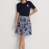 Faldas de georgette con volantes florales de Ralph Lauren para mujer en azul Faldas de georgette con volantes florales de Ralph Lauren para mujer en azul