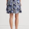 Faldas de georgette con volantes florales de Ralph Lauren para mujer en azul Faldas de georgette con volantes florales de Ralph Lauren para mujer en azul