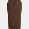 Faldas de lana con diseño de espiga Mychele de Ralph Lauren para mujer, color marrón Faldas de lana con diseño de espiga Mychele de Ralph Lauren para mujer, color marrón