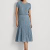 Faldas de punto de lino y algodón Ralph Lauren azules para mujer Faldas de punto de lino y algodón Ralph Lauren azules para mujer