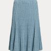 Faldas de punto de lino y algodón Ralph Lauren azules para mujer Faldas de punto de lino y algodón Ralph Lauren azules para mujer