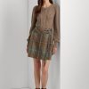 Faldas de tweed con flecos y cuadros multicolores de Ralph Lauren para mujer Faldas de tweed con flecos y cuadros multicolores de Ralph Lauren para mujer