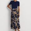 Faldas escalonadas de georgette arrugado con flores multicolores de Ralph Lauren para mujer Faldas escalonadas de georgette arrugado con flores multicolores de Ralph Lauren para mujer