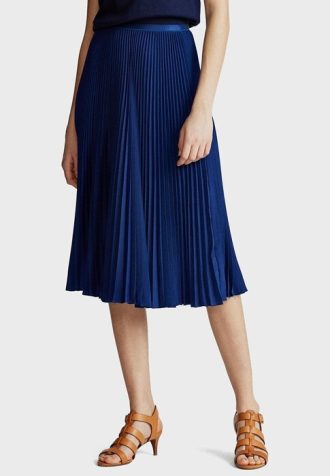 Faldas midi plisadas azules de Ralph Lauren para mujer