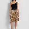 Faldas plisadas de charmeuse con estampado de piel de serpiente multicolor de Ralph Lauren para mujer Faldas plisadas de charmeuse con estampado de piel de serpiente multicolor de Ralph Lauren para mujer