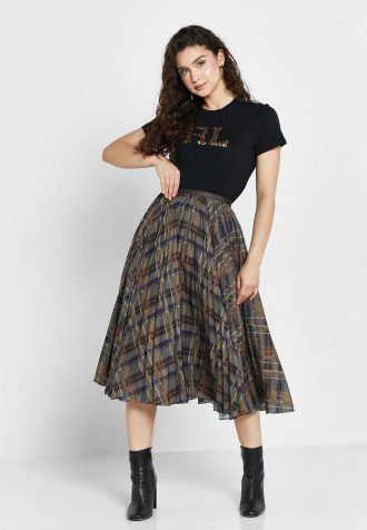 Faldas plisadas de cintura alta multicolores para mujer de Ralph Lauren Faldas plisadas de cintura alta multicolores para mujer de Ralph Lauren
