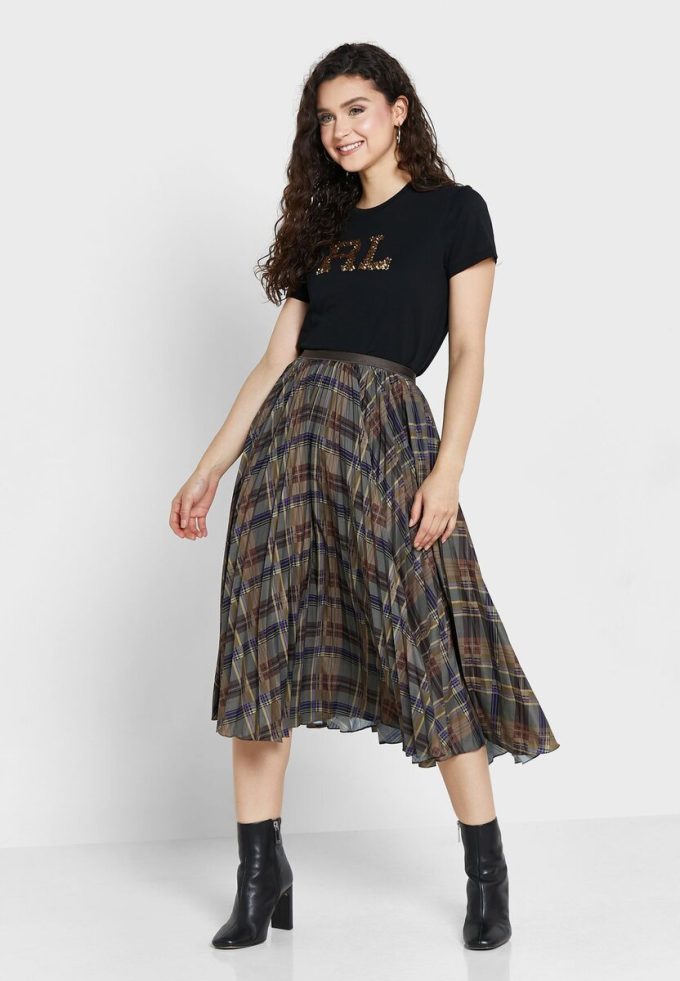 Faldas plisadas de cintura alta multicolores para mujer de Ralph Lauren Faldas plisadas de cintura alta multicolores para mujer de Ralph Lauren
