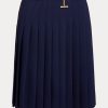 Faldas plisadas de georgette Ralph Lauren para mujer en azul marino Faldas plisadas de georgette Ralph Lauren para mujer en azul marino