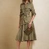 Faldas plisadas de sarga rota Ralph Lauren Arnav para mujer en color oliva Faldas plisadas de sarga rota Ralph Lauren Arnav para mujer en color oliva
