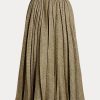 Faldas plisadas de sarga rota Ralph Lauren Arnav para mujer en color oliva Faldas plisadas de sarga rota Ralph Lauren Arnav para mujer en color oliva