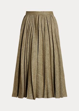 Faldas plisadas de sarga rota Ralph Lauren Arnav para mujer en color oliva Faldas plisadas de sarga rota Ralph Lauren Arnav para mujer en color oliva