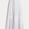 Faldas Ralph Lauren blancas de corte A con dobladillo plisado y cordón ajustable para mujer Faldas Ralph Lauren blancas de corte A con dobladillo plisado y cordón ajustable para mujer