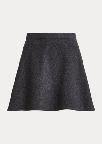 Faldas Ralph Lauren de lana y cachemir Melton en gris oscuro para mujer Faldas Ralph Lauren de lana y cachemir Melton en gris oscuro para mujer