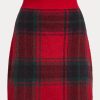 Faldas rojas de Ralph Lauren para mujer en mezcla de alpaca y cuadros Faldas rojas de Ralph Lauren para mujer en mezcla de alpaca y cuadros