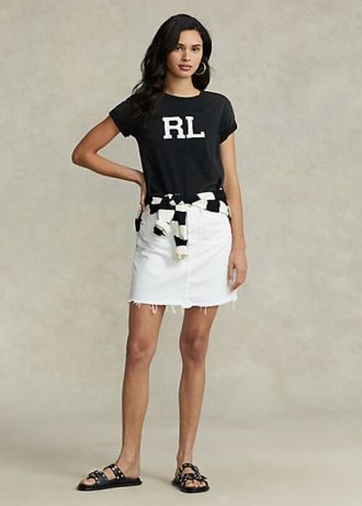 Faldas tubo de mezclilla Ralph Lauren blancas para mujer Faldas tubo de mezclilla Ralph Lauren blancas para mujer