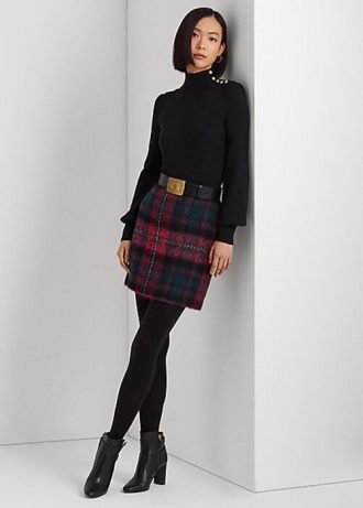 Faldas tubo de mohair a cuadros multicolor de Ralph Lauren para mujer Faldas tubo de mohair a cuadros multicolor de Ralph Lauren para mujer