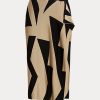 Faldas tubo Ralph Lauren de mezcla de algodón con estampado geométrico en negro y marrón para mujer Faldas tubo Ralph Lauren de mezcla de algodón con estampado geométrico en negro y marrón para mujer