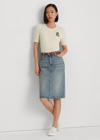 Faldas vaqueras Ralph Lauren azul claro para mujer Faldas vaqueras Ralph Lauren azul claro para mujer