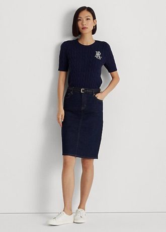 Faldas vaqueras Ralph Lauren para mujer en color azul marino Faldas vaqueras Ralph Lauren para mujer en color azul marino