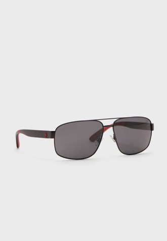 Gafas de sol de aviador Ralph Lauren 0Ph3112 para hombre, color negro