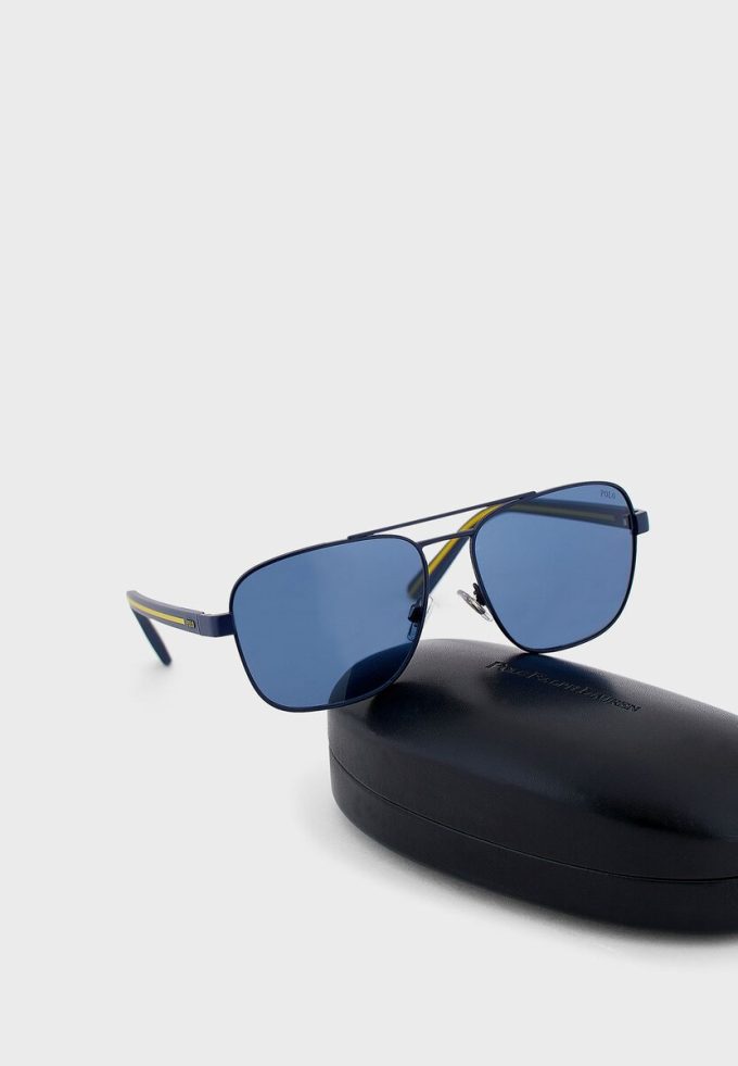 Gafas de sol de aviador Ralph Lauren 0Ph3138 para hombre en azul Gafas de sol de aviador Ralph Lauren 0Ph3138 para hombre en azul