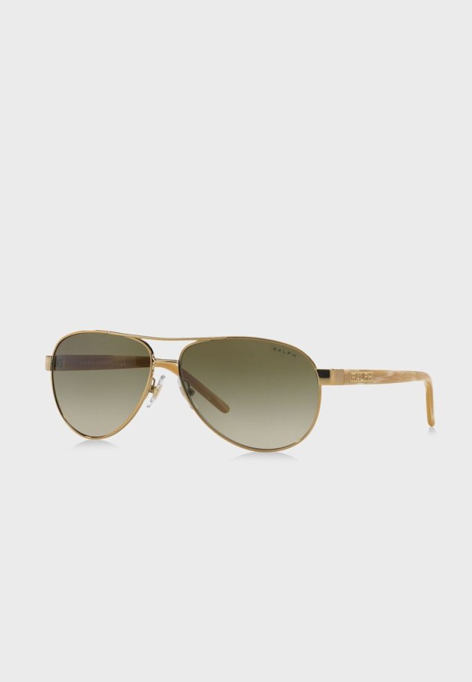 Gafas de sol de aviador Ralph Lauren 0RA4004 doradas para mujer