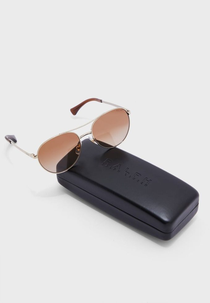 Gafas de sol de aviador Ralph Lauren 0Ra4135 plateadas para mujer