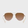 Gafas de sol de aviador Ralph Lauren 0Ra4139 doradas para mujer
