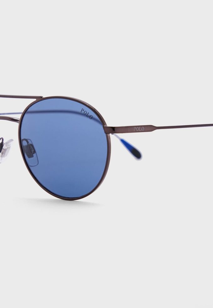 Gafas de sol redondas Ralph Lauren 0Ph3136 para hombre en gris Gafas de sol redondas Ralph Lauren 0Ph3136 para hombre en gris