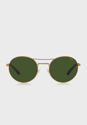 Gafas de sol redondas Ralph Lauren 0Ph3142 doradas para hombre