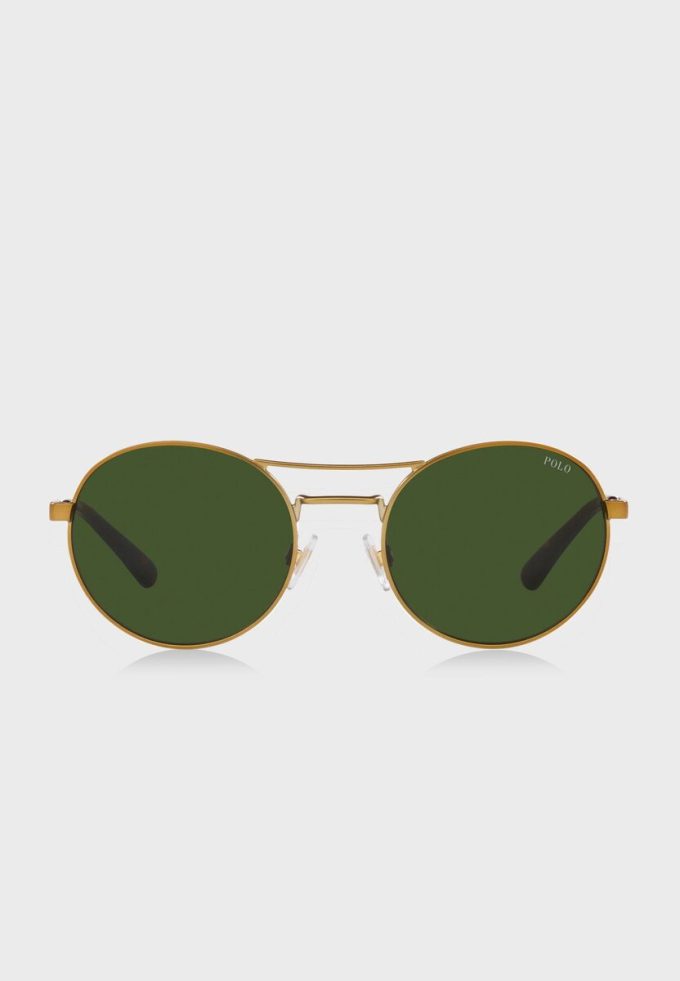 Gafas de sol redondas Ralph Lauren 0Ph3142 doradas para hombre