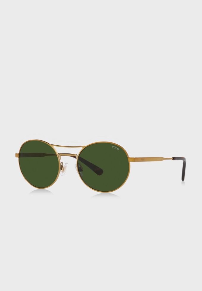 Gafas de sol redondas Ralph Lauren 0Ph3142 doradas para hombre