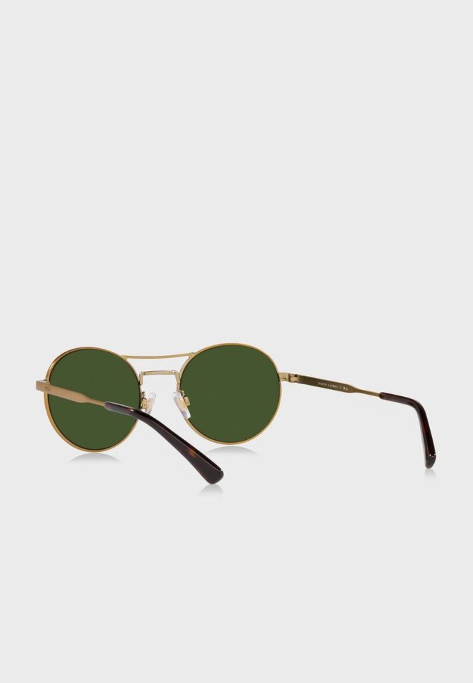 Gafas de sol redondas Ralph Lauren 0Ph3142 doradas para hombre