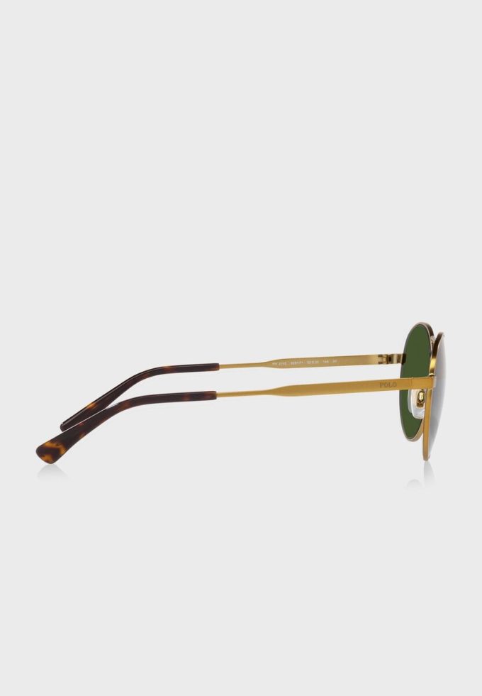 Gafas de sol redondas Ralph Lauren 0Ph3142 doradas para hombre