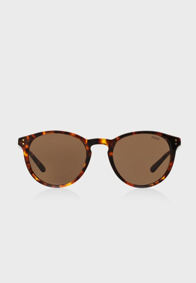 Gafas de sol redondas Ralph Lauren 0Ph4110 para hombre, color marrón